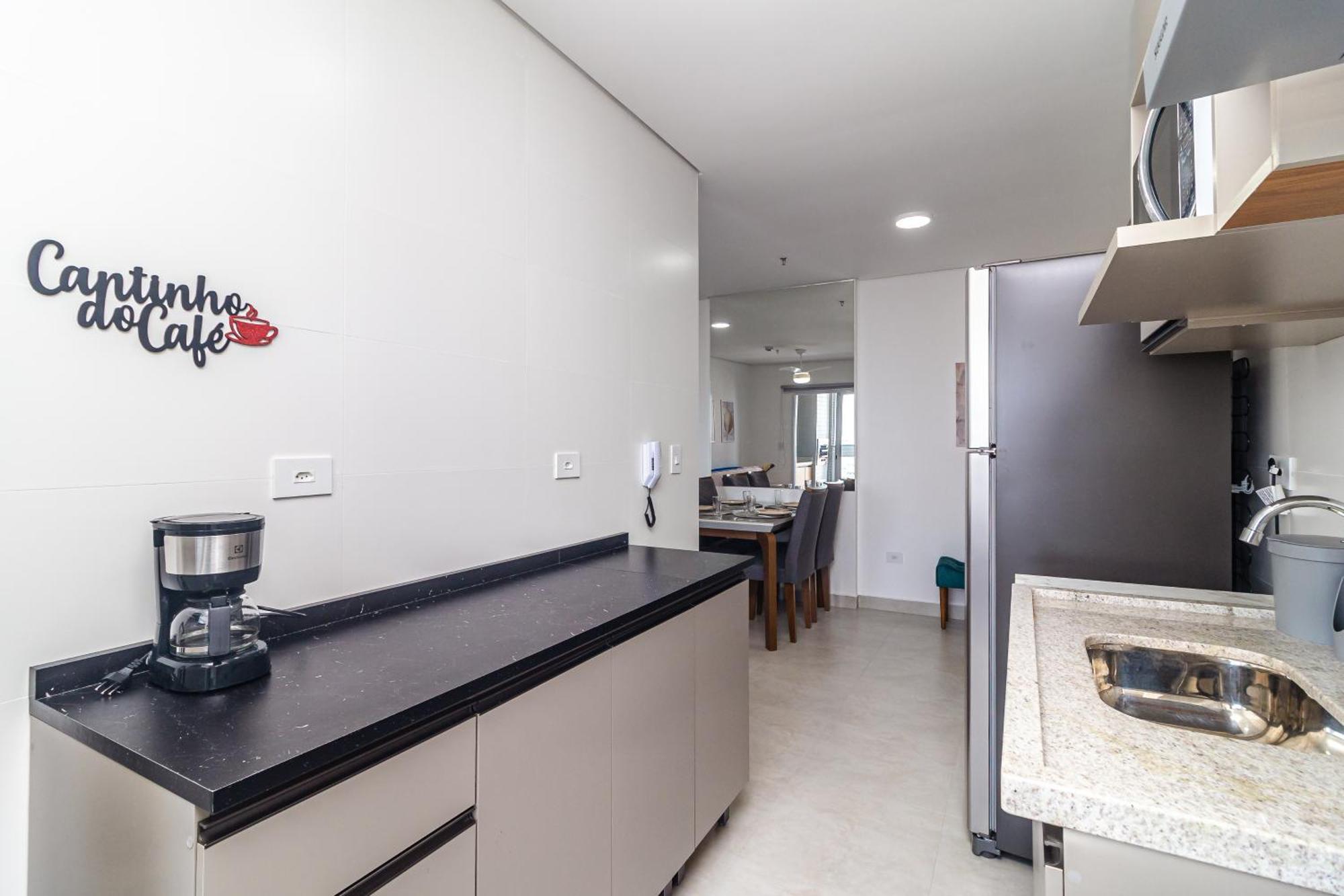 Apto Otima Localizacao A 100M Da Praia, Piscina, Ar Condicionado, Garagem E Portaria 24H Praia Grande  Luaran gambar