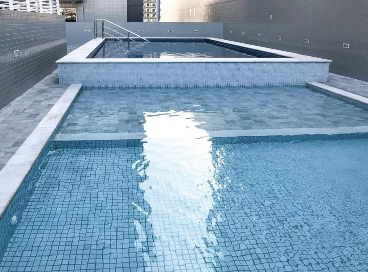 Apto Otima Localizacao A 100M Da Praia, Piscina, Ar Condicionado, Garagem E Portaria 24H Praia Grande  Luaran gambar