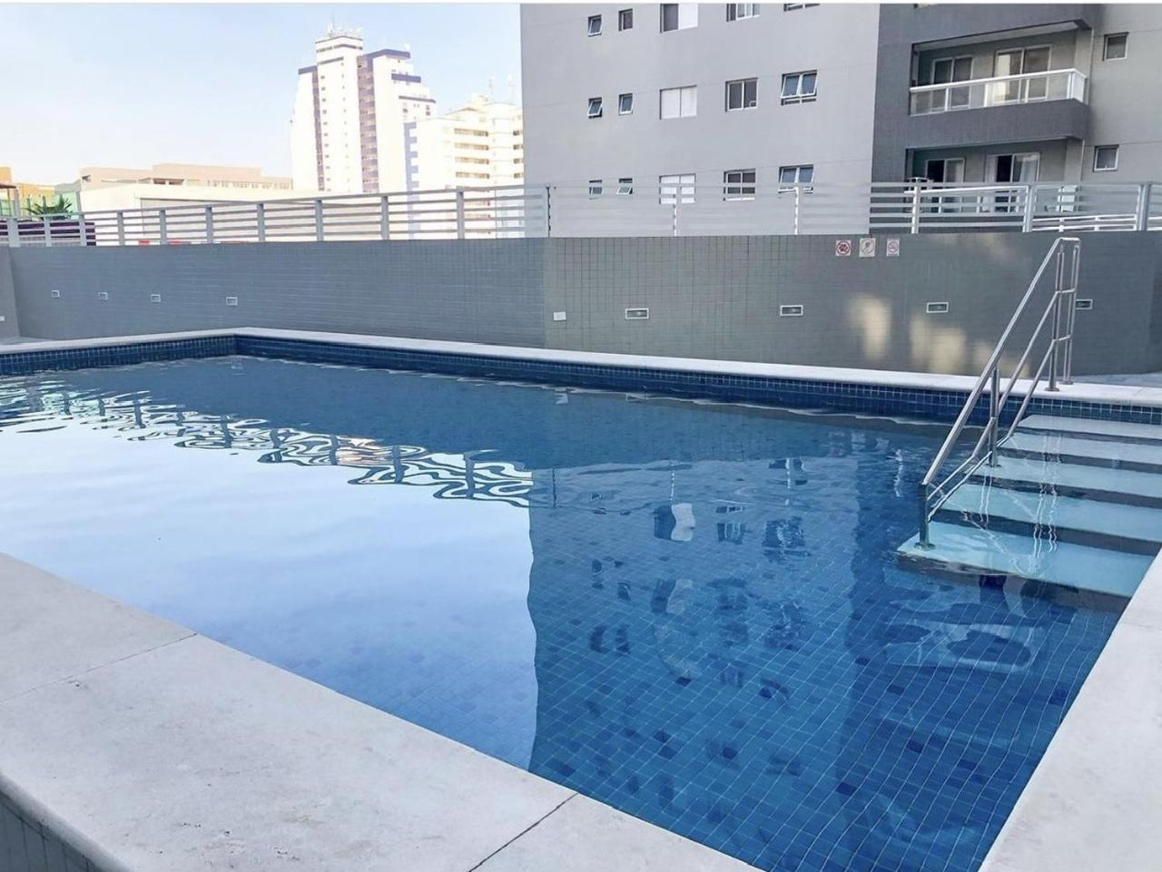 Apto Otima Localizacao A 100M Da Praia, Piscina, Ar Condicionado, Garagem E Portaria 24H Praia Grande  Luaran gambar